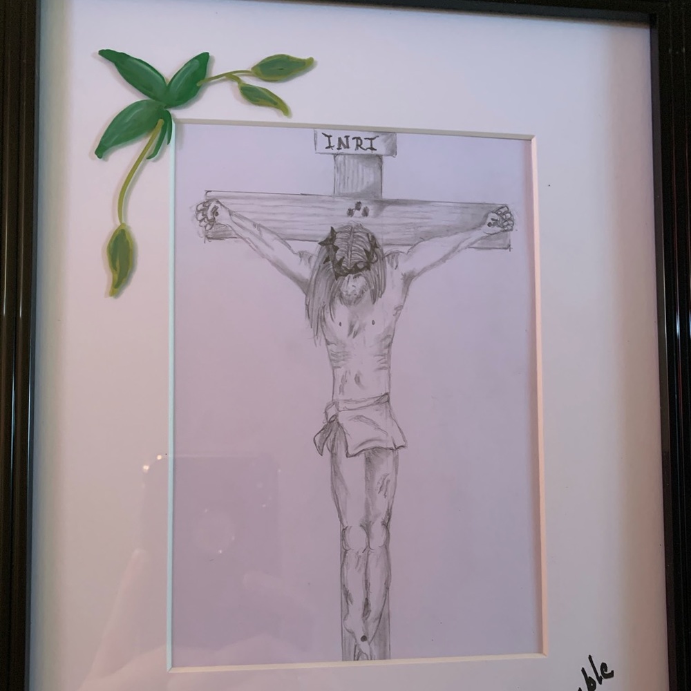 Hand drawn crucifix